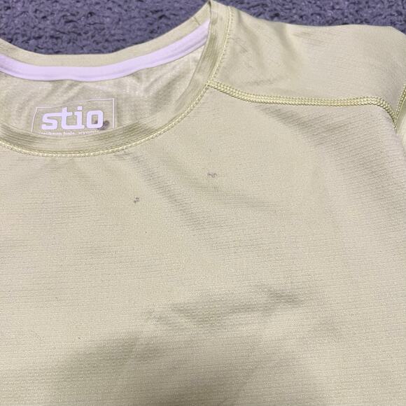 Stio Long Sleeve Shirt Womens Small Green Performance *stains - Picture 2 of 9